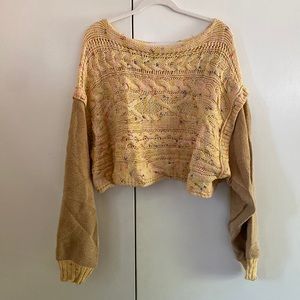 Free people oversized yellow sweater